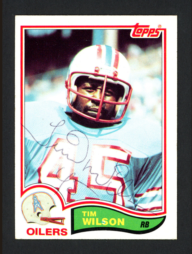 Tim Wilson Autographed 1982 Topps Card #108 Houston Oilers SKU #164088