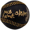Fernando Tatis Jr. Autographed Official Black MLB Baseball San Diego Padres In Gold "MLB Debut 3/28/2019" JSA Stock #202007