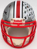 TreVeyon Henderson Autographed Ohio State Buckeyes Flash Silver Speed Mini Helmet Beckett BAS QR Stock #202074