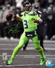 Russell Wilson Autographed Framed 8x10 Photo Seattle Seahawks Action Green Color Rush RW Holo Stock #202117