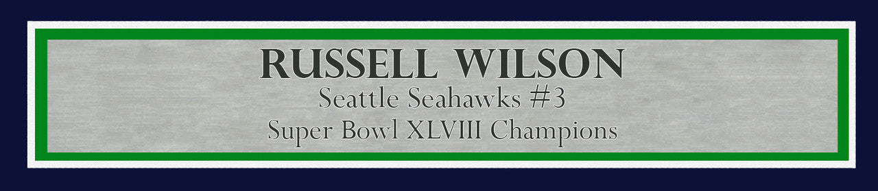 Russell Wilson Autographed Framed 8x10 Photo Seattle Seahawks Action Green Color Rush RW Holo Stock #202117