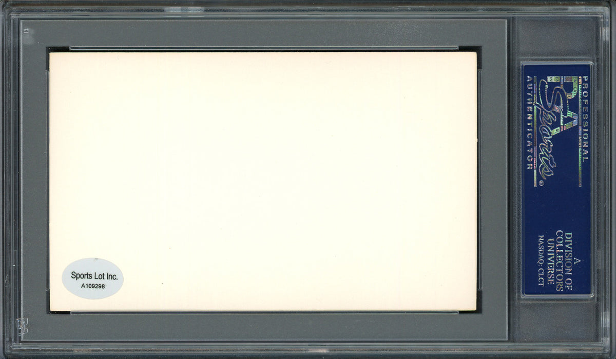 Elmer A. Eggert Autographed 3x5 Index Card Boston Red Sox PSA/DNA #83862857