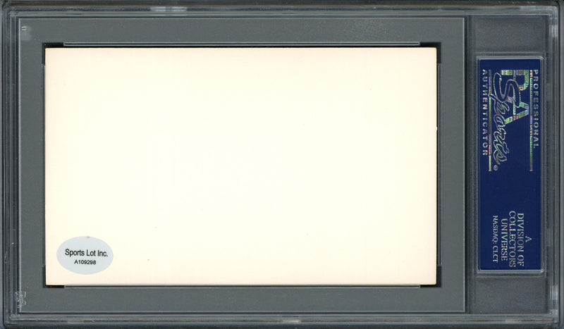 Elmer A. Eggert Autographed 3x5 Index Card Boston Red Sox PSA/DNA #83862857
