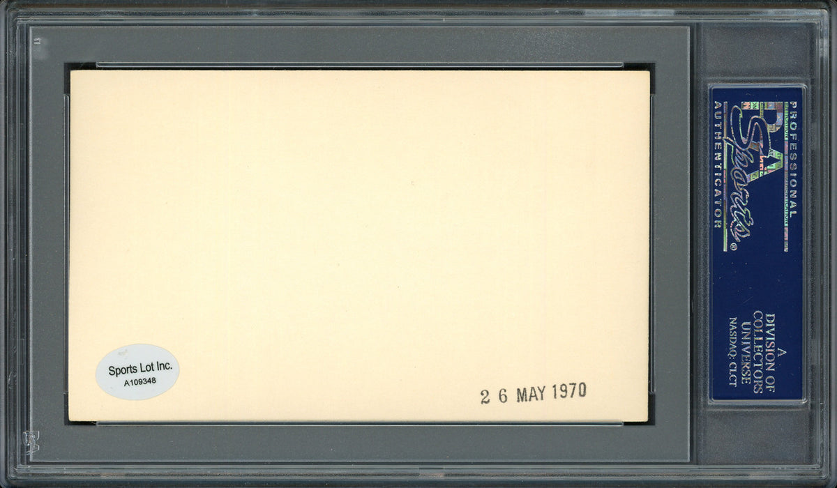 Elmer A. Eggert Autographed 3x5 Index Card Boston Red Sox PSA/DNA #83862854