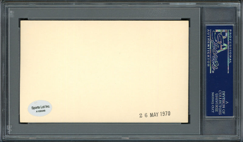 Elmer A. Eggert Autographed 3x5 Index Card Boston Red Sox PSA/DNA #83862854