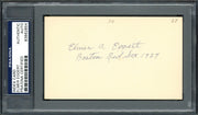 Elmer A. Eggert Autographed 3x5 Index Card Boston Red Sox PSA/DNA #83862854