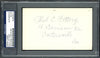 Paul C. Fittery Autographed 3x5 Index Card Cincinnati Reds, Philadelphia Phillies PSA/DNA #83862912
