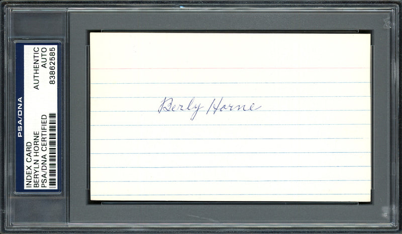 Beryln "Trader" Horne Autographed 3x5 Index Card Chicago Cubs PSA/DNA #83862585