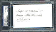 Ralph Miller Autographed 3x5 Index Card Oregon State University Beavers Coach PSA/DNA #83721086
