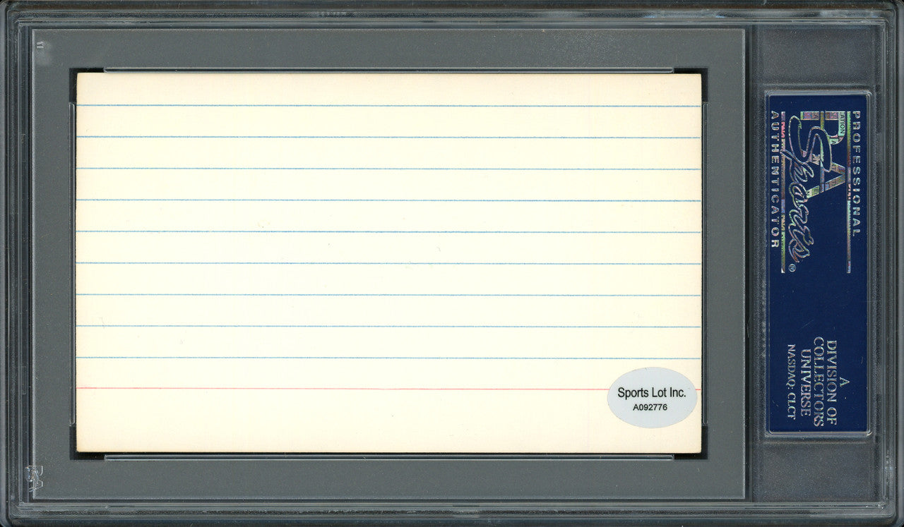 John "Bunny" Roser Autographed 3x5 Index Card Boston Braves PSA/DNA #83862370