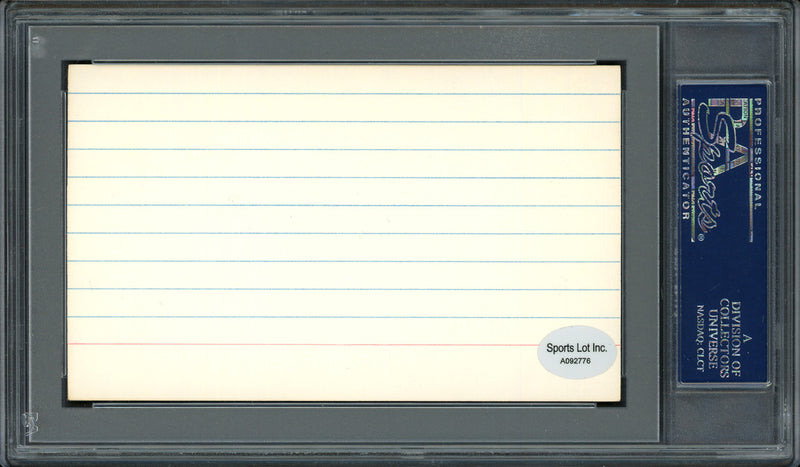 John "Bunny" Roser Autographed 3x5 Index Card Boston Braves PSA/DNA #83862370