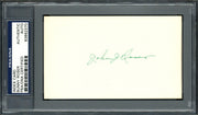 John "Bunny" Roser Autographed 3x5 Index Card Boston Braves PSA/DNA #83862370