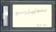 Harvey "Suds" Sutherland Autographed 3x5 Index Card Detroit Tigers PSA/DNA #83862438
