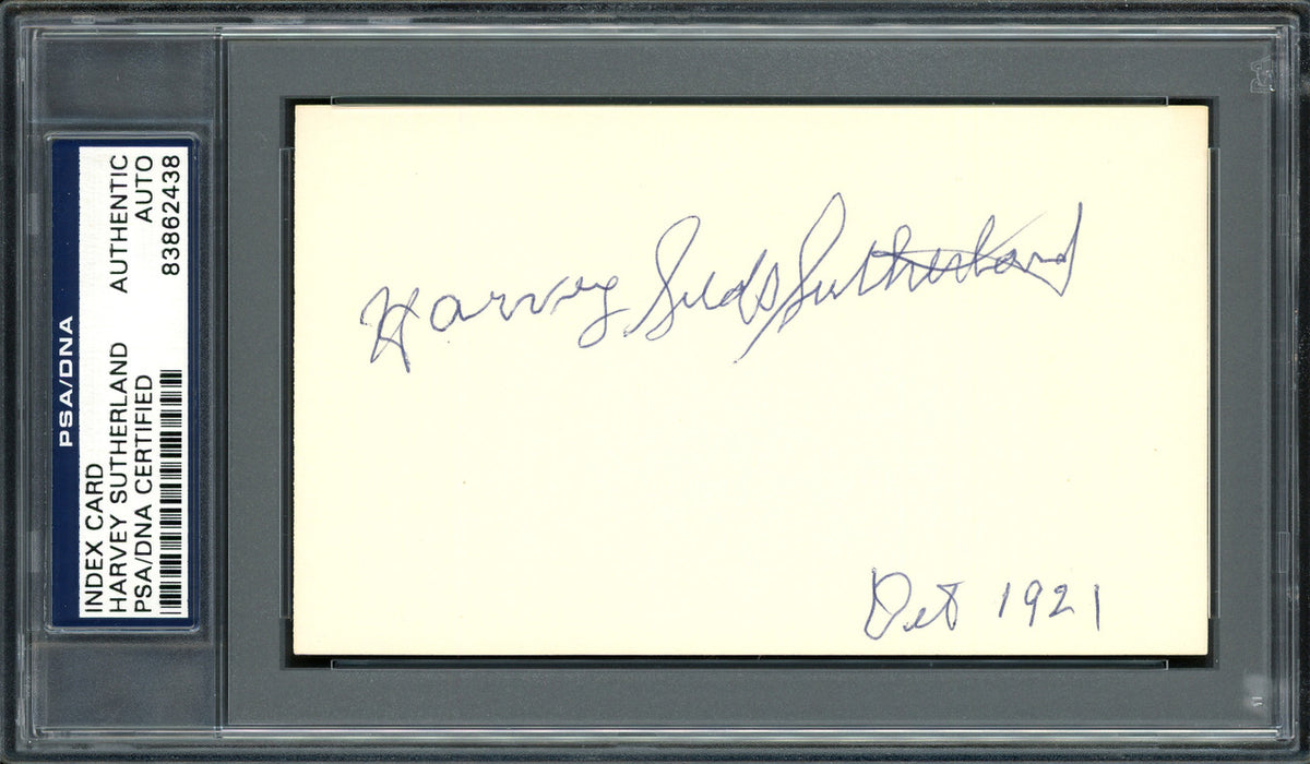 Harvey "Suds" Sutherland Autographed 3x5 Index Card Detroit Tigers PSA/DNA #83862438