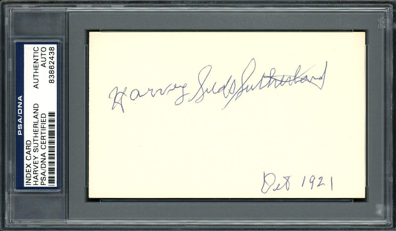Harvey "Suds" Sutherland Autographed 3x5 Index Card Detroit Tigers PSA/DNA #83862438