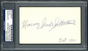 Harvey "Suds" Sutherland Autographed 3x5 Index Card Detroit Tigers PSA/DNA #83862439