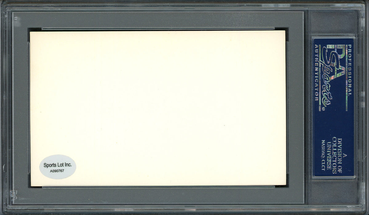 Lester "Les" Sweetland Autographed 3x5 Index Card Philadelphia Phillies, Chicago Cubs PSA/DNA #83862432