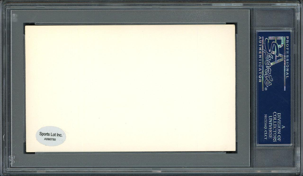 Lester "Les" Sweetland Autographed 3x5 Index Card Philadelphia Phillies, Chicago Cubs PSA/DNA #83862431