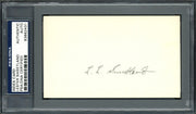Lester "Les" Sweetland Autographed 3x5 Index Card Philadelphia Phillies, Chicago Cubs PSA/DNA #83862431