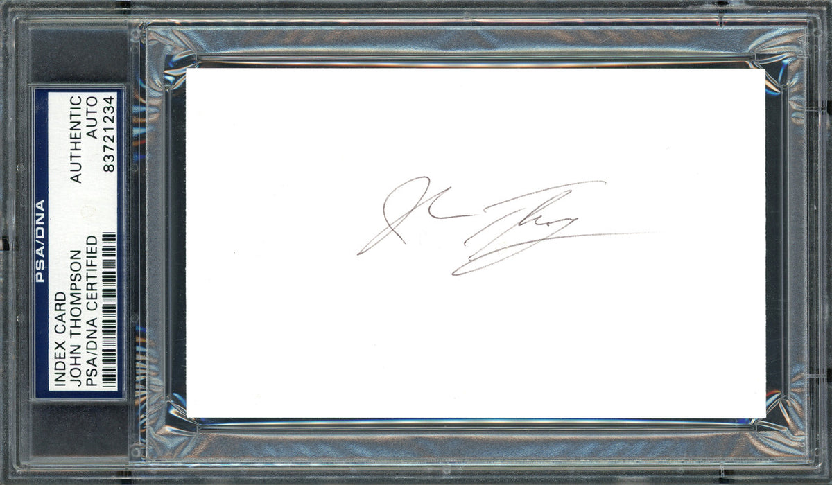 John Thompson Autographed 3x5 Index Card Georgetown University Coach PSA/DNA #83721234