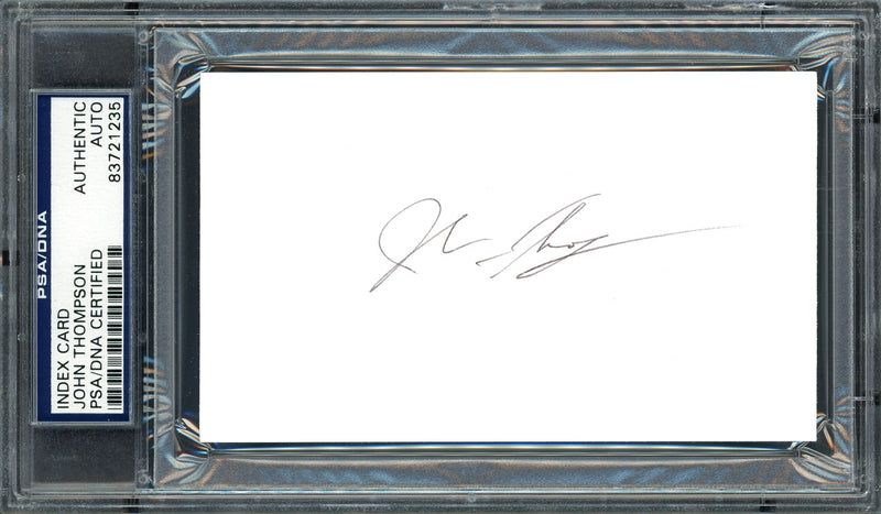 John Thompson Autographed 3x5 Index Card Georgetown University Coach PSA/DNA #83721235