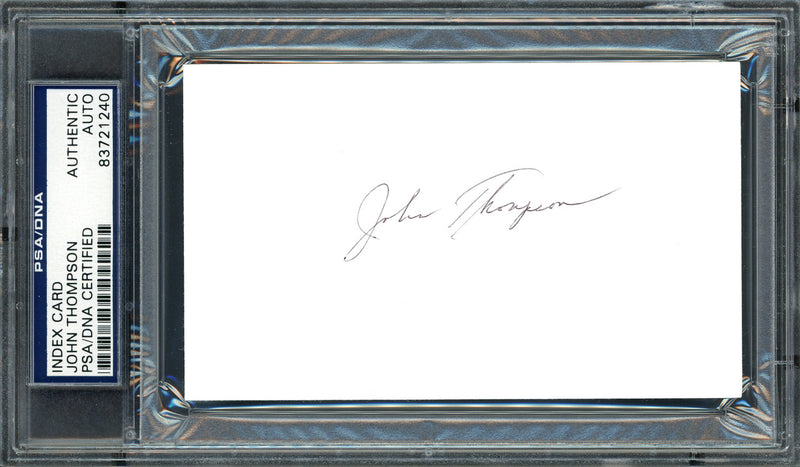John Thompson Autographed 3x5 Index Card Georgetown University Coach PSA/DNA #83721240