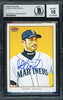 Ichiro Suzuki Autographed 2009 Topps 206 Card #129 Seattle Mariners Auto Grade 10 Beckett BAS #12669709