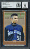 Ichiro Suzuki Autographed 2010 Topps 206 Bronze Card #52 Seattle Mariners Auto Grade 10 Beckett BAS #12669752