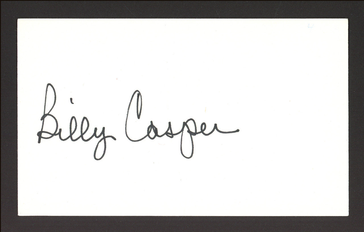 Billy Casper Autographed 3x5 Index Card SKU #190676