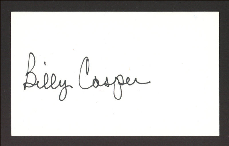Billy Casper Autographed 3x5 Index Card SKU #190676