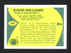 David Williams Autographed 1989 Topps Traded Rookie Card #98T Houston Oilers SKU #164103