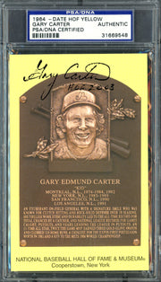 Gary Carter Autographed HOF Plaque Postcard Montreal Expos "HOF 2003" PSA/DNA #31669548