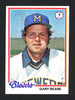 Gary Beare Autographed 1978 Topps Card #516 Milwaukee Brewers SKU #159955