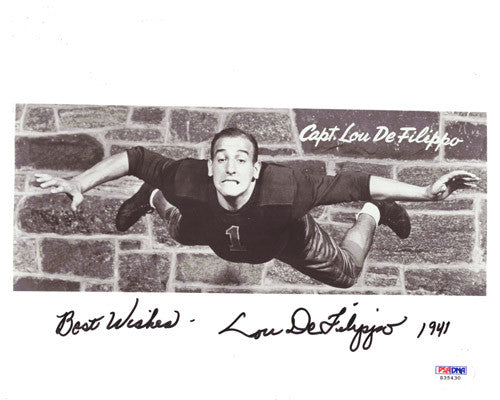 Lou DeFilippo Autographed 8x10 Photo New York Giants PSA/DNA #S35430