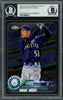 Ichiro Suzuki Autographed 2018 Topps Chrome Update Card #HMT45 Seattle Mariners Beckett BAS #12668031