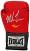 Mike Tyson Autographed Red Everlast Everfresh Boxing Glove (Right Handed RH, Silver) Beckett BAS Stock #202300