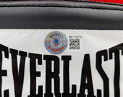 Mike Tyson Autographed Red Everlast Everfresh Boxing Glove (Right Handed RH, Silver) Beckett BAS Stock #202300