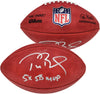 Tom Brady Autographed Official NFL Leather Football New England Patriots "5x SB MVP" Fanatics Holo Stock #202366