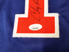 Team USA Clyde Drexler Autographed Blue Jersey The Glide JSA Stock #202348