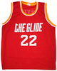 Houston Rockets Clyde Drexler Autographed Red Jersey The Glide JSA Stock #202350