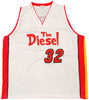 Miami Heat Shaquille Shaq O'Neal Autographed White Jersey The Diesel Beckett BAS Stock #202308
