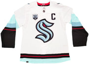 Seattle Kraken Mark Giordano Autographed White Adidas Authentic Jersey Size 54 Inaugural Season & Captain Patch "1st Sea Captain" Fanatics Holo Stock #202337