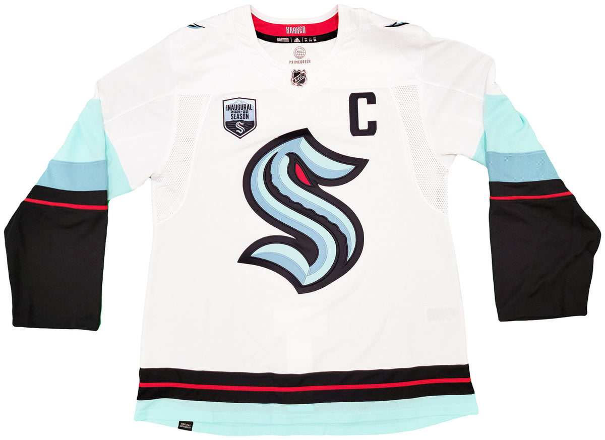 Seattle Kraken Mark Giordano Autographed White Adidas Authentic Jersey Size 54 Inaugural Season & Captain Patch "1st Sea Captain" Fanatics Holo Stock #202337