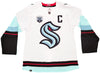 Seattle Kraken Mark Giordano Autographed White Adidas Authentic Jersey Size 54 Inaugural Season & Captain Patch "1st Sea Captain" Fanatics Holo Stock #202337