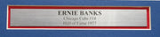 Chicago Cubs Ernie Banks Autographed Framed Gray Jersey Beckett BAS Stock #202411