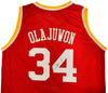 Houston Rockets Hakeem Olajuwon Autographed Red Jersey The Dream JSA Stock #202338