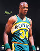 Xavier McDaniel Autographed 16x20 Photo Seattle Supersonics MCS Holo Stock #202461