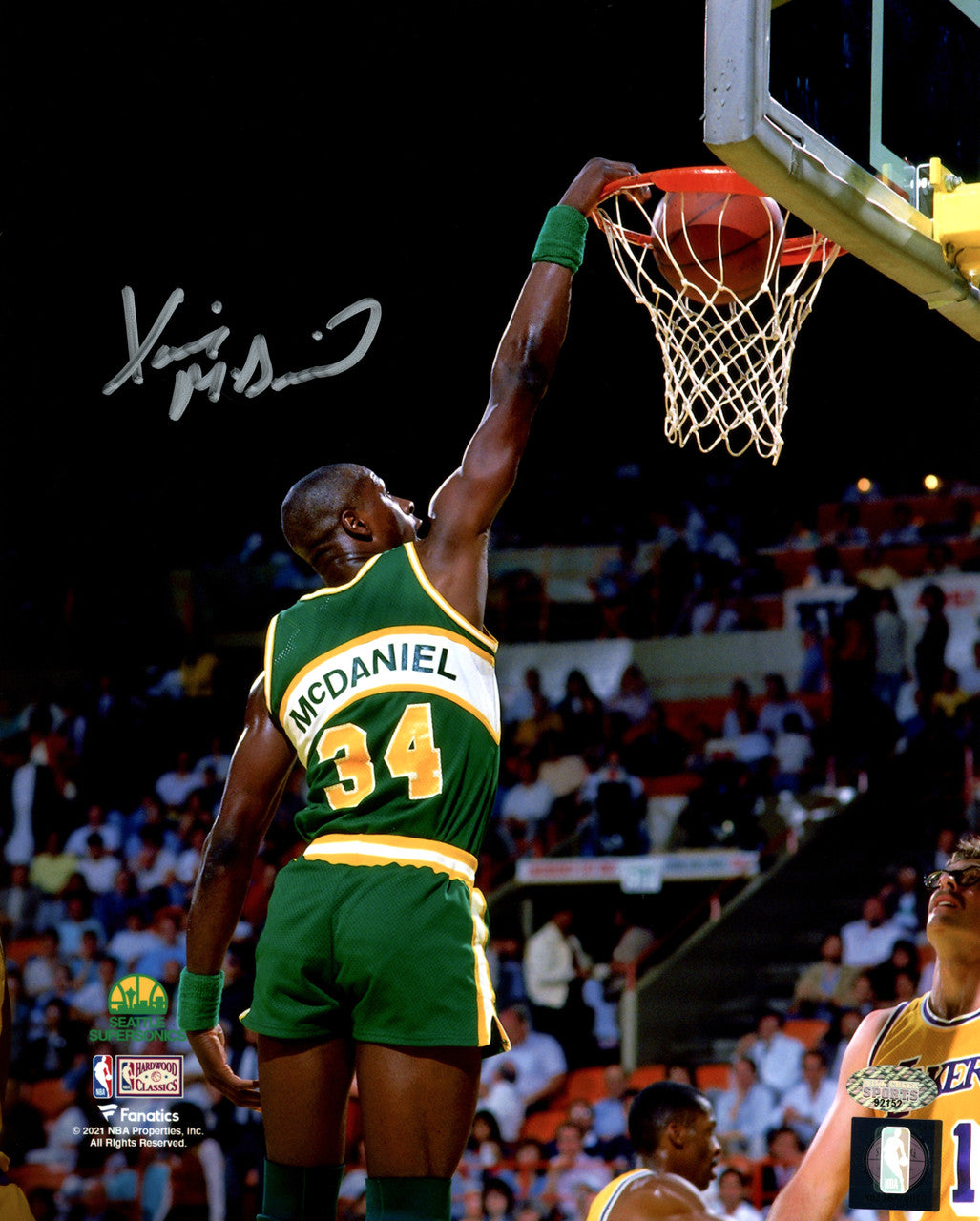 Xavier McDaniel Autographed 8x10 Photo Seattle Supersonics Slam Dunk MCS Holo Stock #202454
