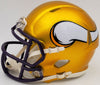 Herschel Walker Autographed Minnesota Vikings Flash Yellow Speed Mini Helmet Beckett BAS QR Stock #202149
