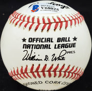 Dick Bartell Autographed Official NL Baseball New York Giants "Starting SS National League 7-6--33" Beckett BAS #V68025